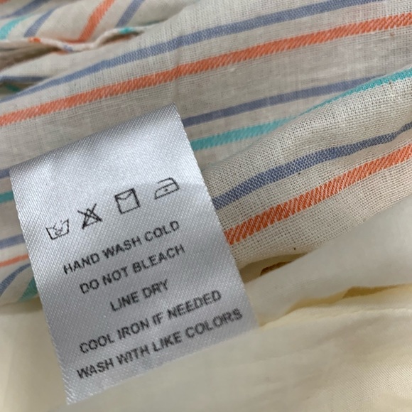 Y2K NWOT Vintage Striped Tiered Coastal cottage Midi Dress Size Small - Picture 5 of 5